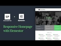 Create A Responsive Homepage With Generatepress Elementor