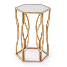 Hexagon Rose Gold Side Table