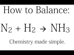 to balance n2 h2 nh3 synthesis