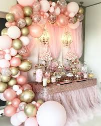 pink white and gold baby shower ideas