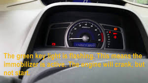 2006 Honda Civic Immobilizer Key Problem Youtube