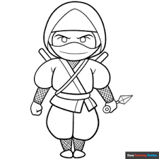 cartoon ninja coloring page easy