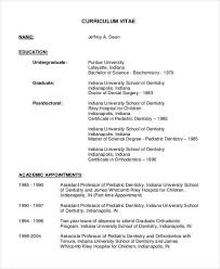 Jobseekers may download and use this example for their own personal use to help them create their own unique academic resume. Dentist Curriculum Vitae Templates 8 Free Word Pdf Format Download Free Premium Templates