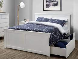 Coco Hardwood White Queen Bed Frame