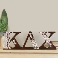 diy stained greek letters with mud