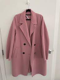 Zara Pink Coat On Designer Wardrobe