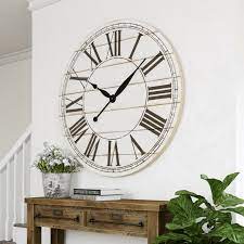 Large farmhouse wall clock,rustic barn door big wall clocks for living room decor, battery operated 30 h x 28 w, whitewash 4.4 out of 5 stars 199 $87.08 $ 87. Large Wall Clock Farmhouse Wall Decor Oversized Wall Clock Modern Wall Clock Home Living Clocks Kromasol Com
