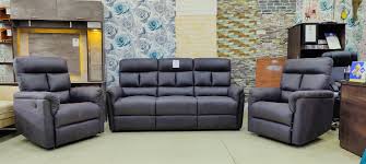 1 recliner sofa set in suede leather