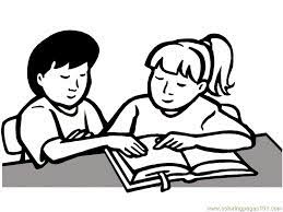 Children reading a book coloring book page stock; Children Read Book Coloring Page For Kids Free School Printable Coloring Pages Online For Kids Coloringpages101 Com Coloring Pages For Kids