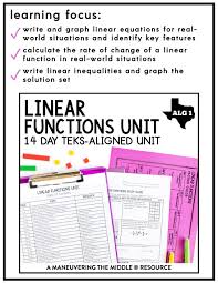 linear functions unit algebra 1 teks