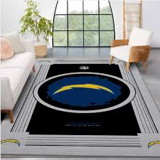 chargers nfl team logo area rugs living