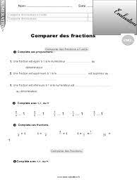 Comparer Des Fractions À L'unité CM2 Evaluation Bilan | PDF
