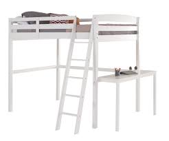 Features an integrated desk and durable ladder for safe climbing. Tribeca Twin High Loft Bed With Desk White