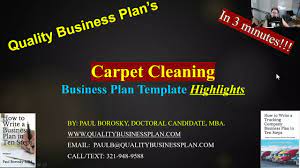 carpet cleaning business plan template