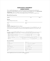 House Share Lease Agreement Template House Lease Template 6 Free