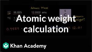 Worked Example Atomic Weight Calculation Video Khan Academy