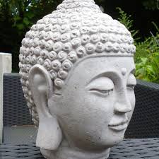 Novelty Monk Buddha Head Sculpture 24