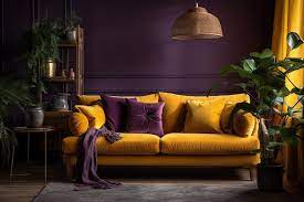premium ai image a purple sofa with a