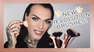 revolution testing new makeup brushes