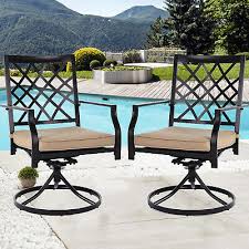 Patio Chairs Set Of 2 Outdoor Swivel