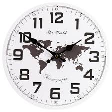 Black Battery Operated Round Wall Clock