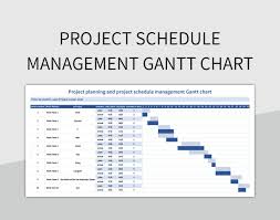 project schedule management gantt chart