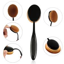 10 pcs oval shaped makeup brush set ebay