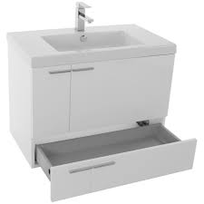 Briarwood valor 36w x 21d glacier bathroom vanity cabinet. Acf Ans31 Glossy White By Nameek S New Space 31 Inch Vanity Cabinet With Fitted Sink Thebathoutlet