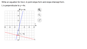 Equation For Line L In Point Slope Form