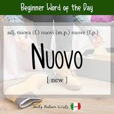 nuovo new daily italian words