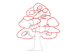 how to draw a tree design