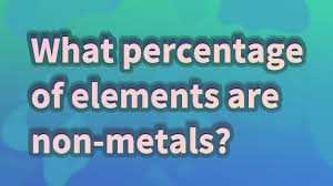percene of elements are non metals