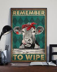 heifer cow poster canvas remember to