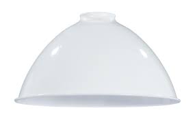 10 Metal Dome Lamp Shade White Enamel