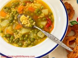 acini di pepe pastina in vegetable soup