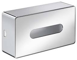 wall mounted tissue box in chrome