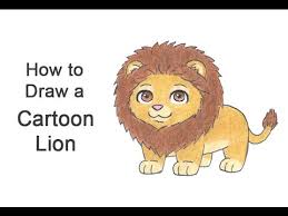 This elementary instruction will be divided into ten steps in which draw the details of the face. How To Draw A Lion Cartoon Youtube