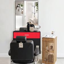 wall mount salon station hair styling