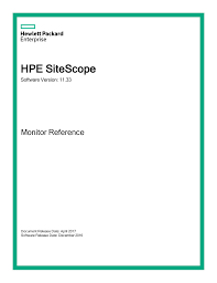 Hpe Sitescope Monitor Reference Manualzz Com