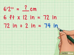 How many centimeters in 6 feet and 2 inches? 3 Ways To Convert Inches To Centimeters Wikihow