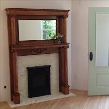Antique Victorian Oak Fireplace Mantle