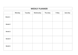 Week Timetable Template Free Schedule Planner Download