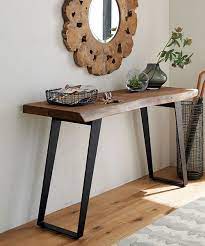 rustic wood console table modern