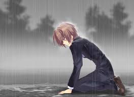Sad anime boy standing in the rain. Sad Anime Boy Standing In The Rain Ao No Exorcist Rin Okumura Gif Wifflegif