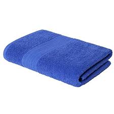 plain blue cotton bathroom towel for hotel