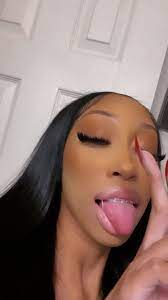 Ebony sexy tongue