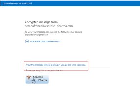 One Time Passcode For Office 365 Message Encryption