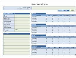 excel to keep track of your fitness