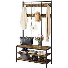 Large Coat Rack Stand Hall Tree With 24