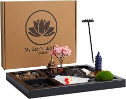 Mini Japanese Zen Garden Kit 9x7 3in